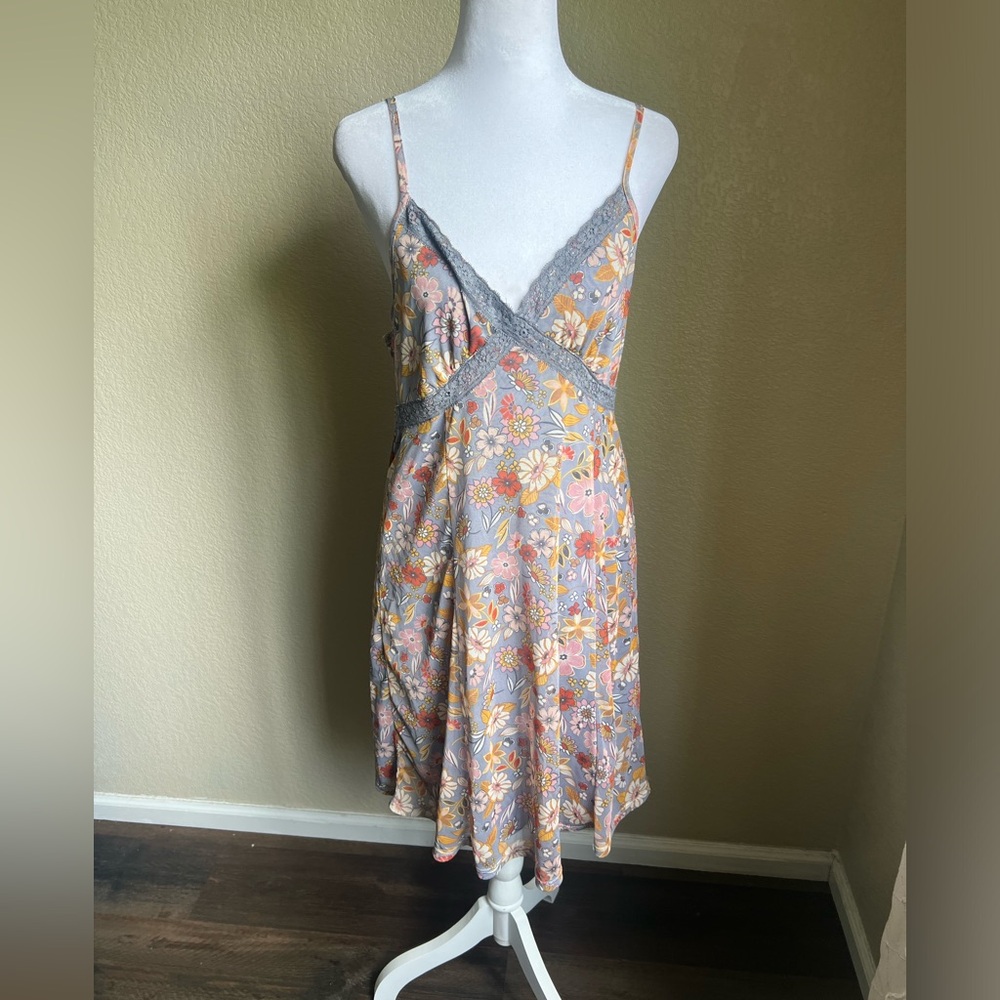 WALLFLOWER retro mesh mini floral dress | large